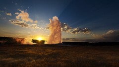 Old Yellowstone National Park gysers