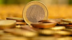 One Money Euro Finance depth of field euros
