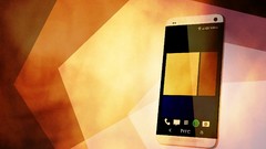 One orange metal android htc smartphone minimalistic 