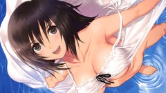 Open mouth underboobs white