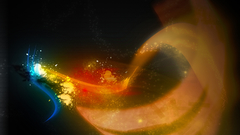 Orange abstract glow colorful wide