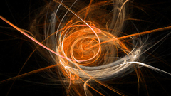 Orange abstract scribble