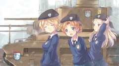 Orange Anime Parliament Abyss anime girls tanks uniforms 