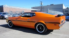 Orange cars Ford Ford mustang fastback muscle cars 1969 Mach 1