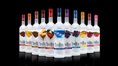 Orange chocolate grapes alcohol black background family mango 