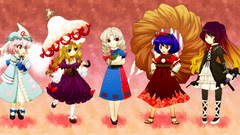 Orange eyes purple dress