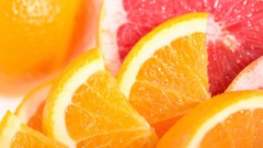 Orange oranges colors Vitamins slices fruits grapefruits fresh 