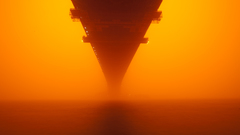 Orange storm silhouettes Bridges
