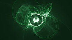 Orb Green abstract spheres