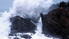 Oregon Parks waves shore waterscapes