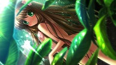 Outdoors green eyes lolicon