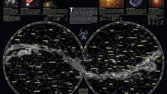 Outer space astronomy infographics