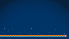 Outer space cats rainbows