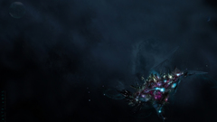 Outer space dark creatures