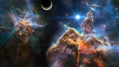 Outer space Eagle Nebula artwork Pillars of Creation
