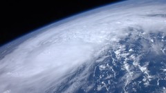 Outer space Earth hurricane