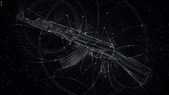 Outer space Guns Stars