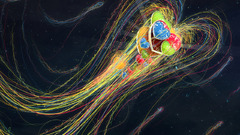 Outer space jellyfish Hearts