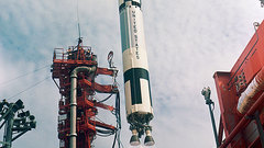 Outer space Liftoff rocket