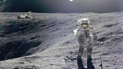 Outer space moon astronauts