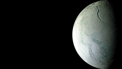 Outer space moon Enceladus
