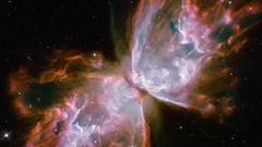 Outer space nebulae butterfly