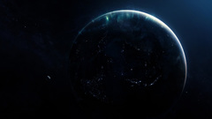 Outer space night planets