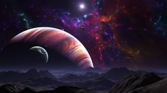 Outer space planets artwork