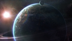 Outer space planets digital