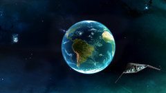 Outer space planets Earth