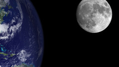 Outer space planets moon