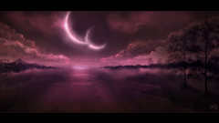 Outer space planets purple