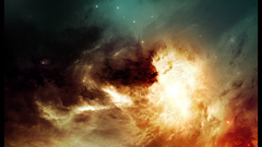 Outer space red Stars