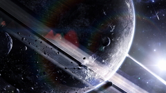 Outer space Stars planets