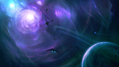 Outer space Stars planets