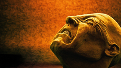 Pain head sculptures