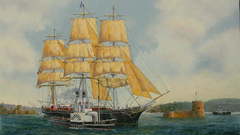 Paint artwork sail ship