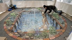Paint artwork swimming pools urban art