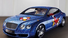 Paint cars Bentley colors funny artwork blue cars Romeo Britto