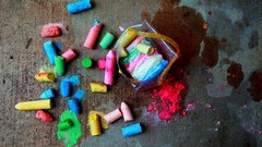 Paint colors chalk childhood multicolor