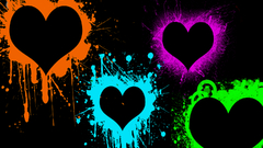 Paint Hearts color splash