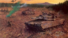 Paintings artistic warfare tanks