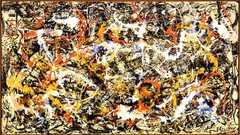 Paintings artwork Jackson Pollock Convergence Drip Painting