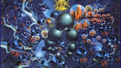 Paintings Buddha science fiction artwork futuristic trippy 