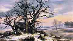 Paintings clouds Landscapes winter