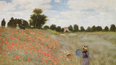 Paintings fields Claude Monet