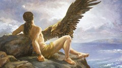 Paintings gods rocks Eagles chains prometheus greek mythology