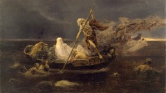 Paintings greek mythology Caronte Jose Benlliure Y Gil