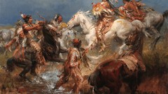 Paintings Indians A clash