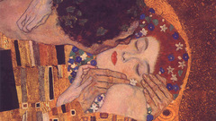 Paintings kissing paint artwork